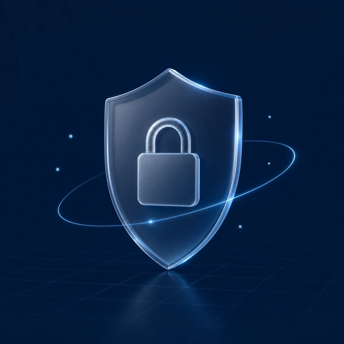 Locked glass shield
